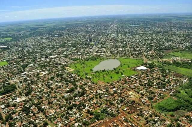 Vista área do município de Dourados, onde meninas foram abusadas (Foto: Divulgação)